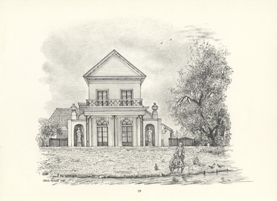 817474 Gezicht over de singel op de voorgevel van het huis De Wildkamp (Singel 1) te Wijk bij Duurstede uit het zuidoosten.